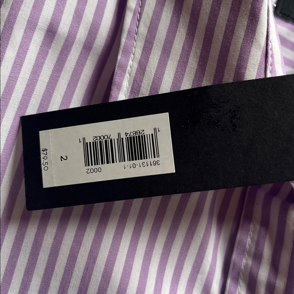Banana Republic Lavender Striped Dress Shirt - Picture 3 of 4